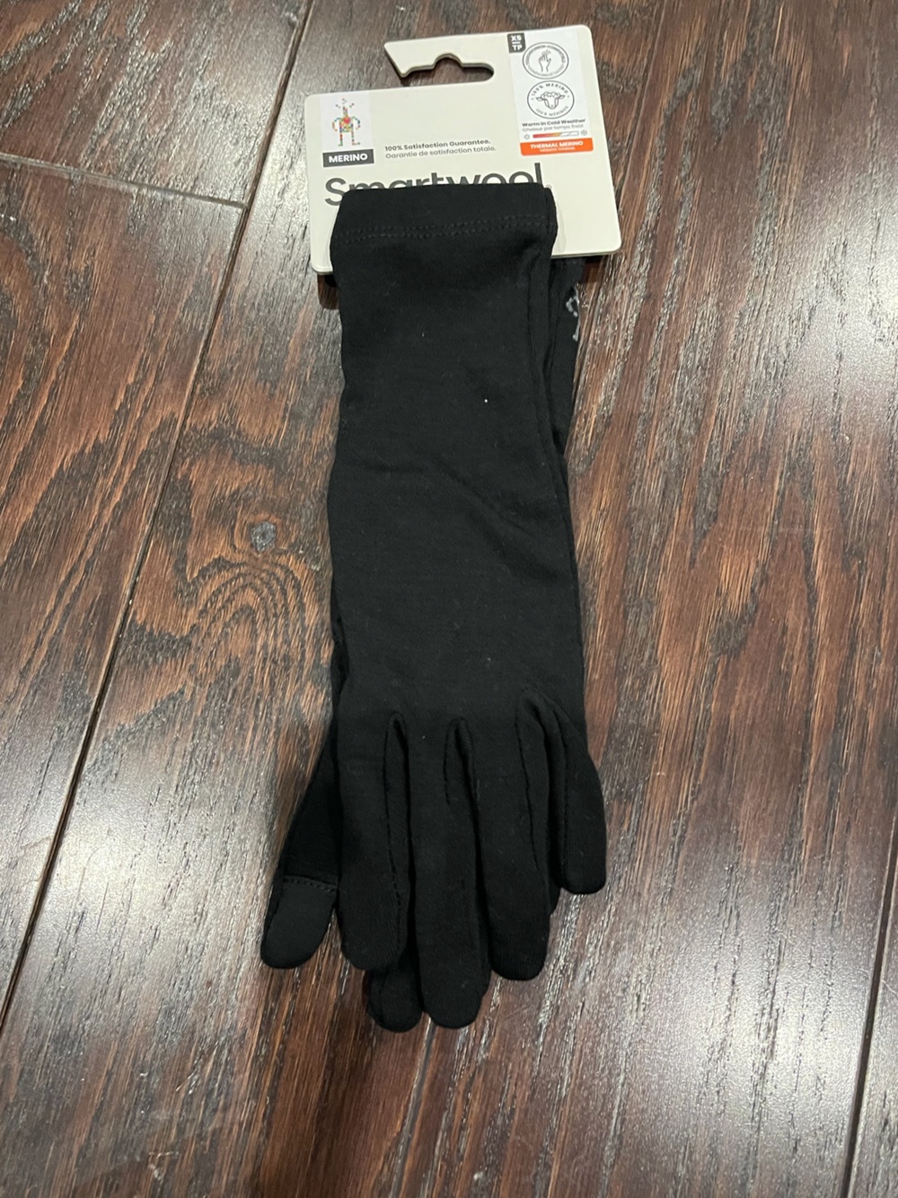 Smartwool Thermal Merino Gloves Size XS Black Knit Touchscreen NEW